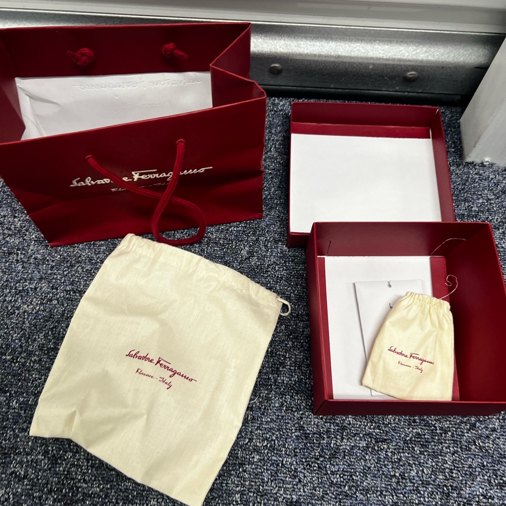Salvatore Ferragamo Gift Packaging Set – Boxes, Dust Bags - Authentic